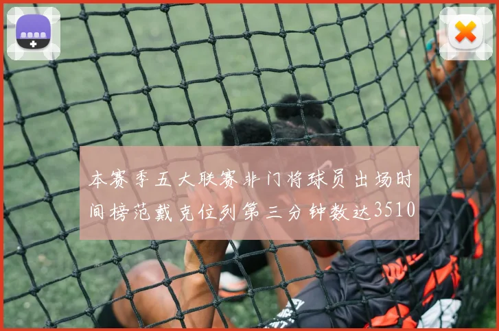 本赛季五大联赛非门将球员出场时间榜范戴克位列第三分钟数达3510